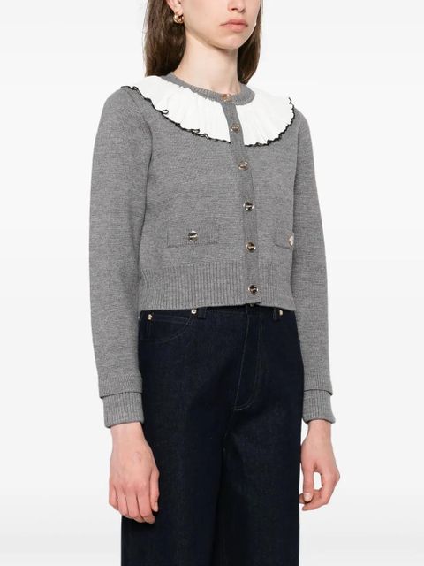 SANDRO round-collar cardigan - Grey