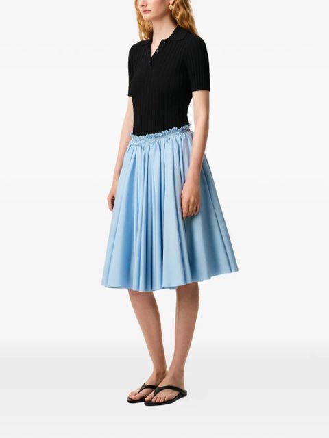 AMI Paris corolla A-line midi skirt - Blue