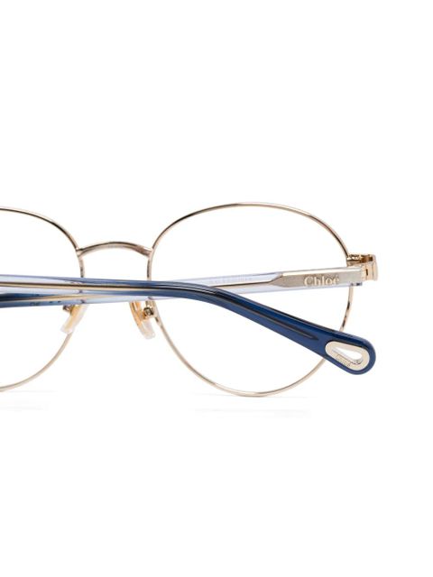 Chloé Eyewear round-frame glasses - Gold