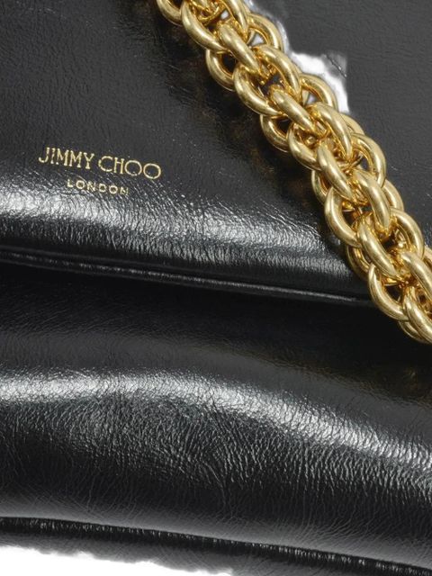 Jimmy Choo Callie flap chain-strap shoulder bag - Black