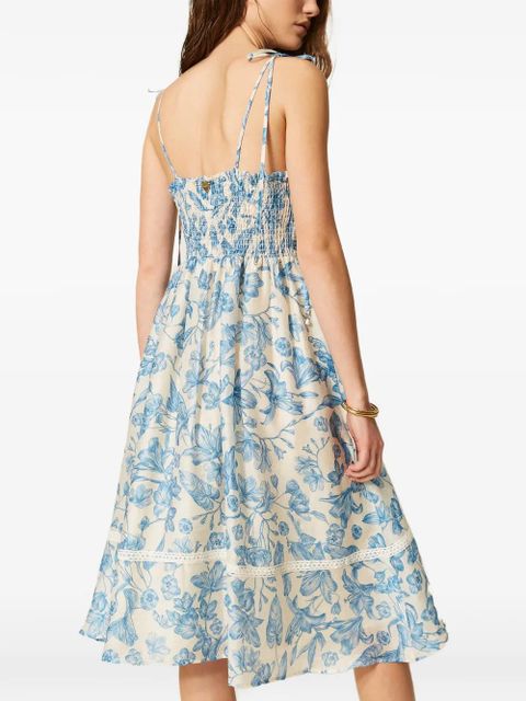 TWINSET floral-pattern midi dress - Neutrals