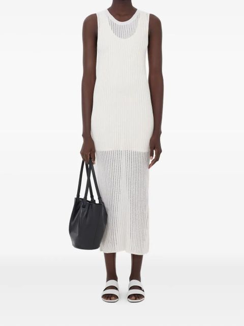 LouLou de Saison Icaria semi-sheer ribbed knitted maxi dress - White - zdjęcie produktu nr 2