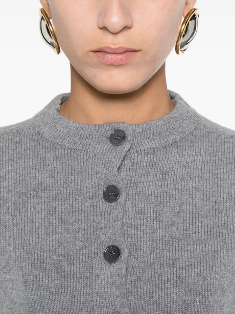 Ba&Sh ruffled-cuff button-up cardigan - Grey