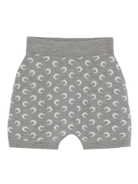 Marine Serre Moon jacquard knitted shorts - Grey - zdjęcie produktu nr 1