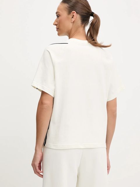 adidas t-shirt bawełniany Stadium damski kolor beżowy JW0450 - zdjęcie produktu nr 2