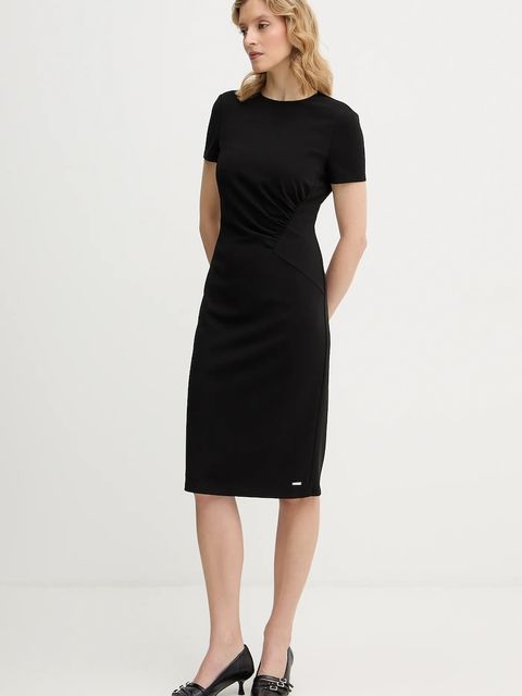Calvin Klein sukienka kolor czarny mini dopasowana LV044E048G - zdjęcie produktu nr 2