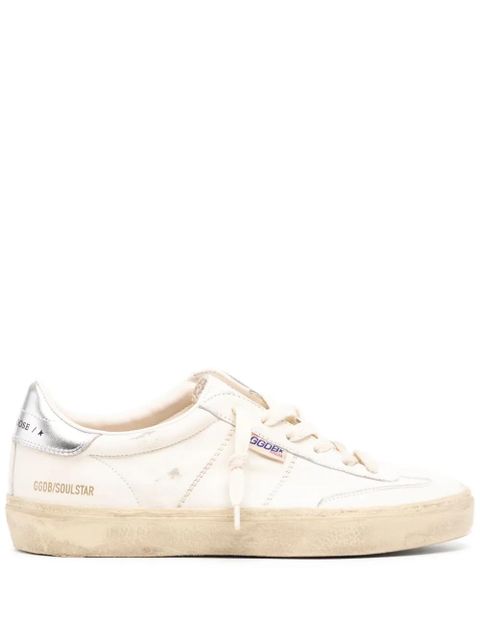 Golden Goose Soul Star distressed glittered sneakers - Neutrals - zdjęcie produktu nr 1