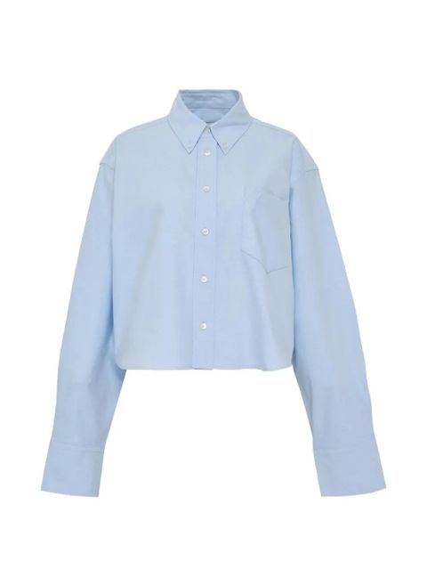 AMI Paris oversized cropped shirt - Blue - zdjęcie produktu nr 1