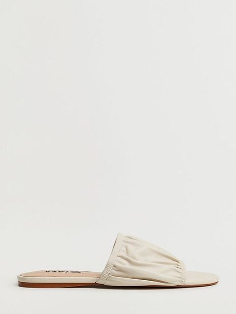 Mango - Klapki skórzane Puffy - zdjęcie produktu nr 1