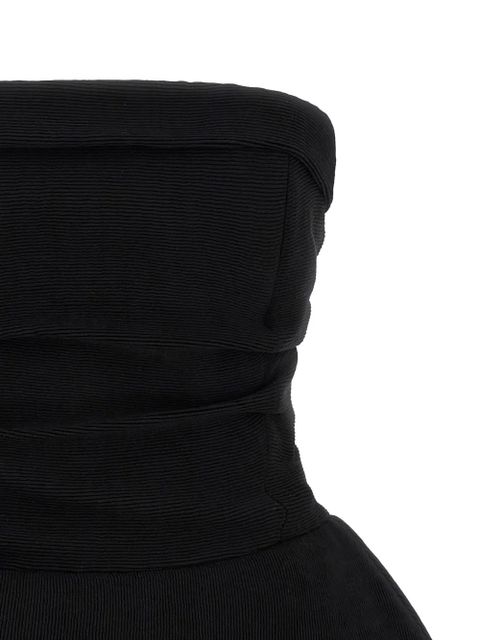 Magda Butrym ribbed draped mini dress - Black