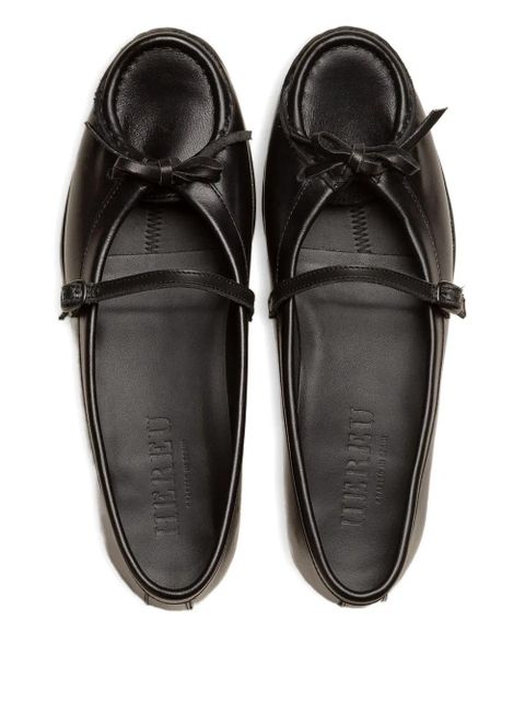 Hereu Roses strap-detail loafers - Black