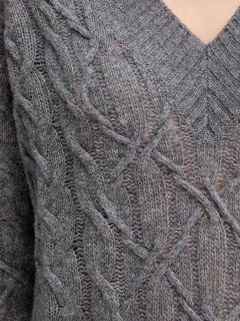 Ermanno Scervino LIFE sweter wełniany damski kolor szary lekki D474M501DGE