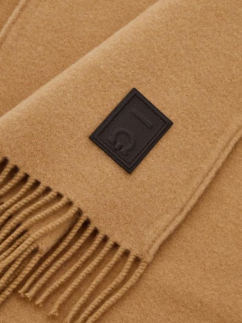 Ferragamo logo-patch hooded scarf - Neutrals