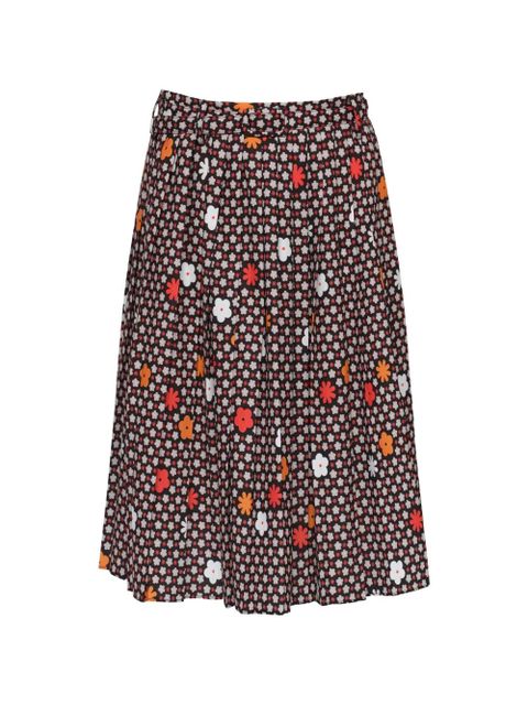 MM6 Maison Margiela floral-print midi skirt - Red - zdjęcie produktu nr 1