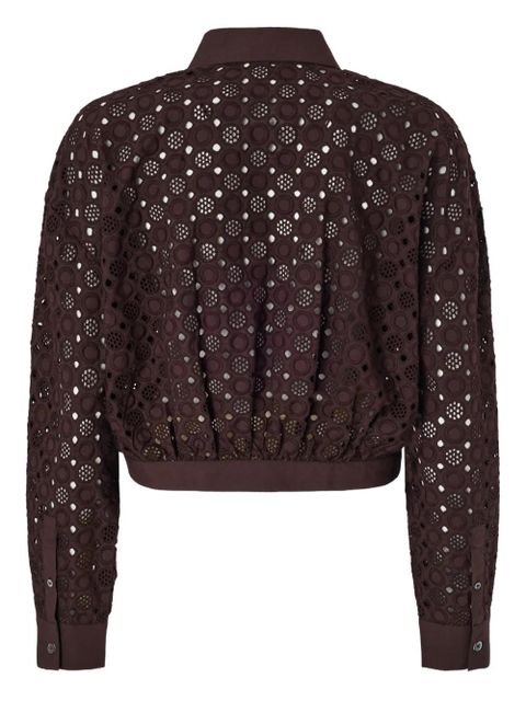 PINKO embroidered shirt - Brown - zdjęcie produktu nr 2