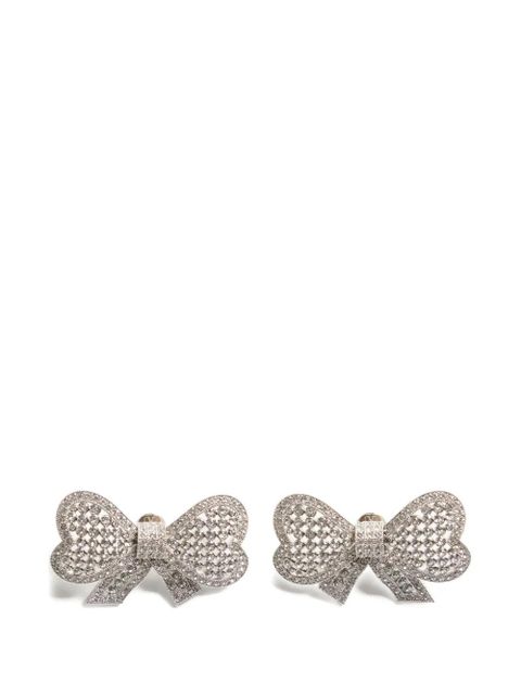 Valentino Garavani Trop Chou earrings in metal and Swarovski® crystals - Silver - zdjęcie produktu nr 1