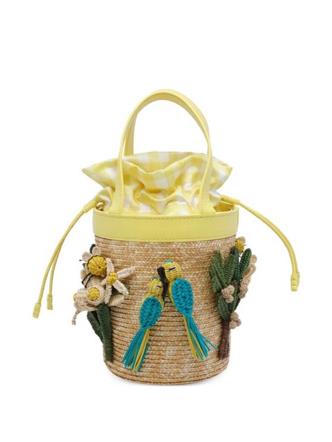 Aquazzura mini Birdsong bucket bag - Neutrals