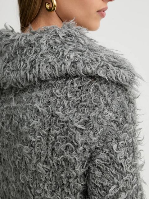 Liviana Conti kardigan z dodatkiem wełny damski kolor szary ciepły A5WF89