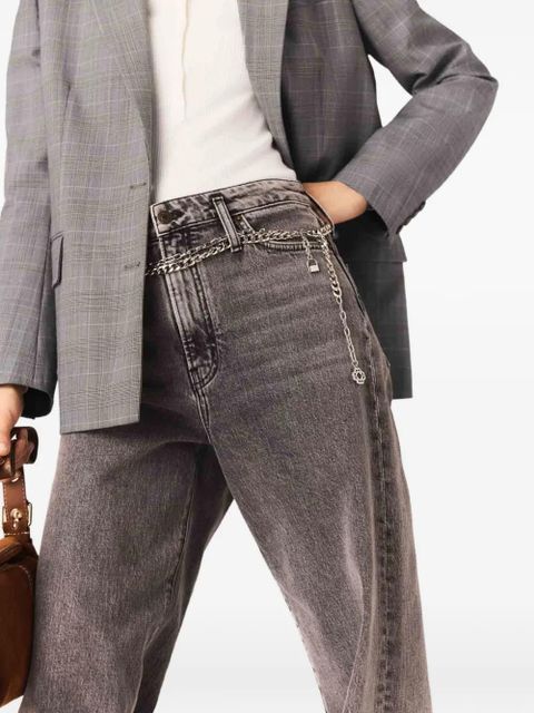 Maje chain-link straight-leg jeans - Grey