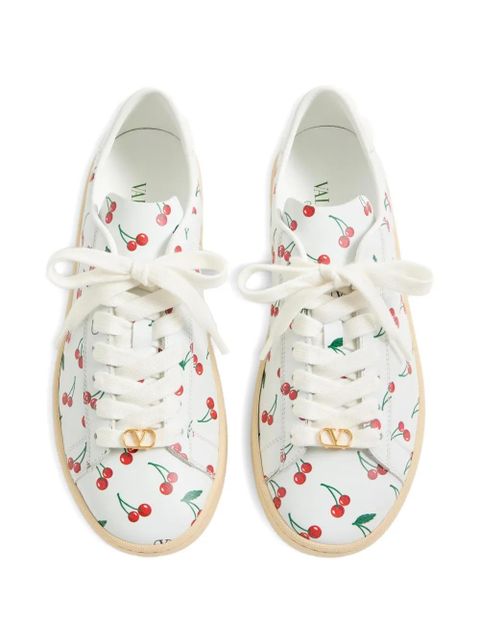 Valentino Garavani Royco cherryfic-print sneakers - White