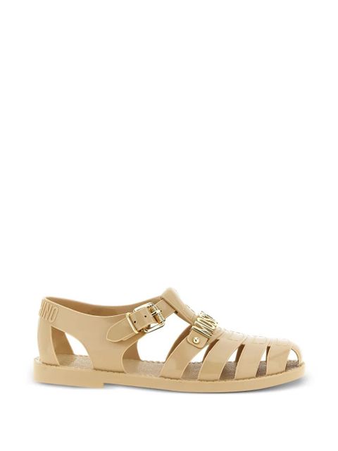 Moschino logo buckle sandals - Neutrals - zdjęcie produktu nr 1