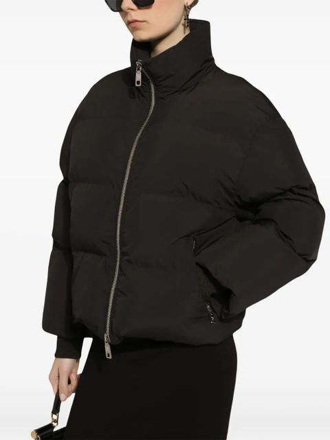 Dolce & Gabbana zip-up puffer jacket - Black