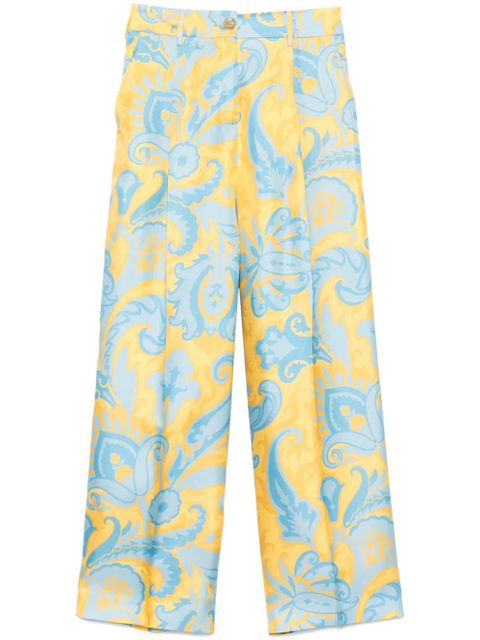 ETRO silk trousers - Blue - zdjęcie produktu nr 1