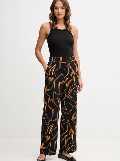 Joseph Ribkoff spodnie damskie kolor czarny szerokie high waist 253239