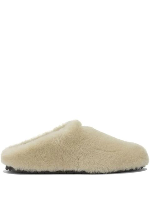 Prada fur flat mules - Neutrals - zdjęcie produktu nr 1