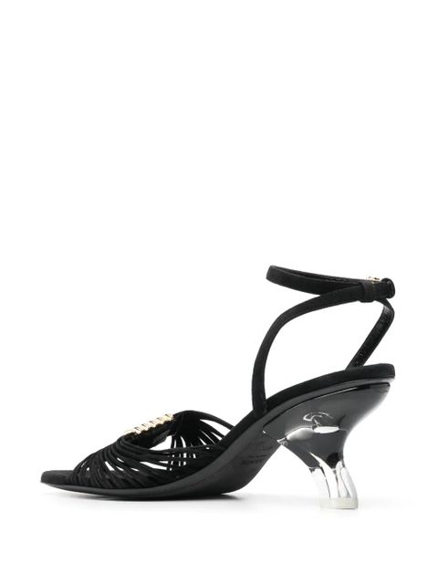 KHAITE Amity 65mm suede sandals - Black - zdjęcie produktu nr 2