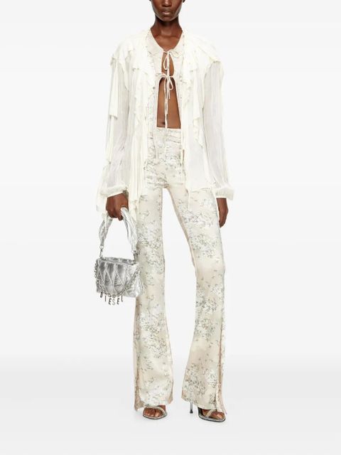 Diesel C-Lassy ruffled lace-up blouse - White - zdjęcie produktu nr 2