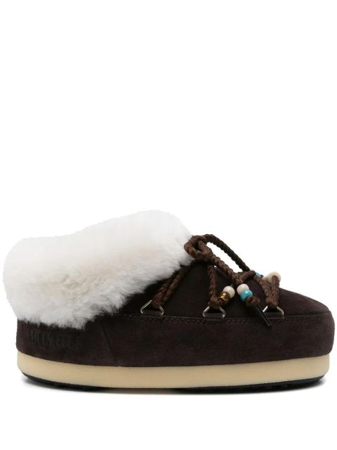 Moon Boot MB EVX MULE SUEDE BEADS DARK BROWN/NATURAL - zdjęcie produktu nr 1