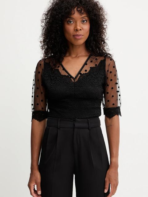 Morgan body damska kolor czarny gładka DANAZA - zdjęcie produktu nr 1