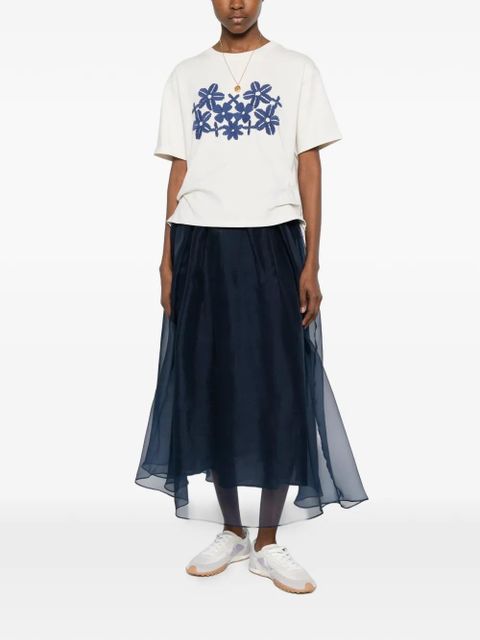 Weekend Max Mara elasticated-waist midi skirt - Blue - zdjęcie produktu nr 2