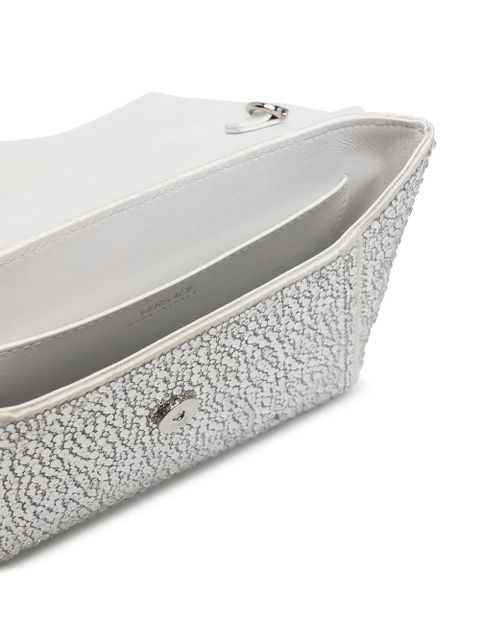 Versace La Medusa crystal envelope clutch - Silver