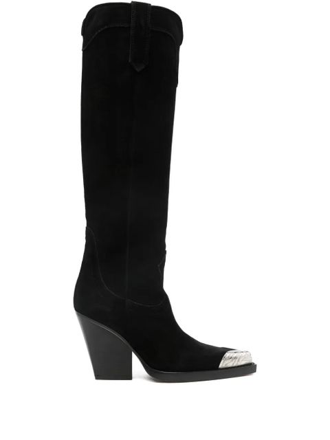 Paris Texas El dorado metal toe 90mm boots - Black - zdjęcie produktu nr 1