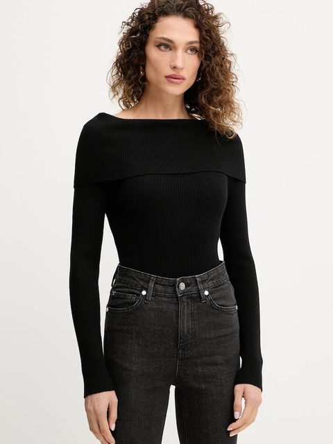 Silvian Heach sweter FRIDRIK damski kolor czarny lekki GPA25249MA - zdjęcie produktu nr 1