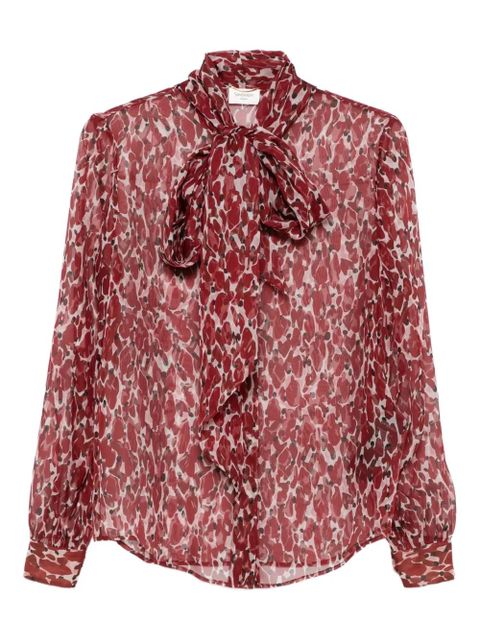 Saint Laurent abstract-pattern blouse - Red - zdjęcie produktu nr 1