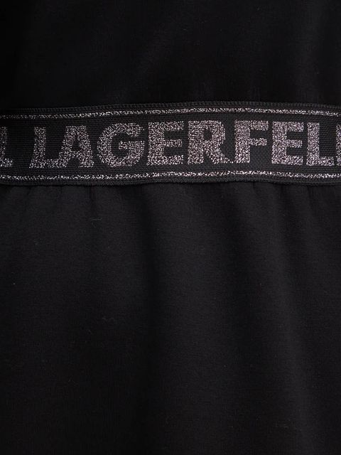 Karl Lagerfeld sukienka kolor czarny mini rozkloszowana 246W1312