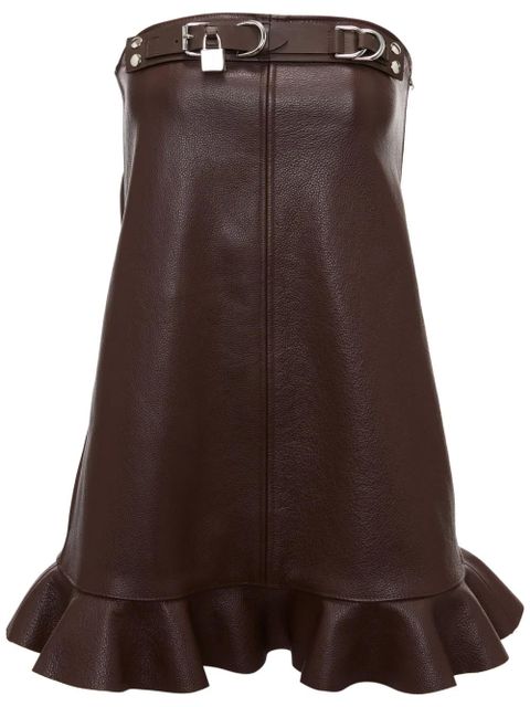 JW Anderson padlock-detail leather minidress - Brown - zdjęcie produktu nr 1