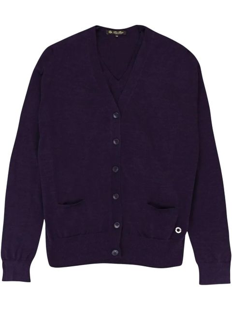 Loro Piana V-neck cashmere cardigan - Purple - zdjęcie produktu nr 1