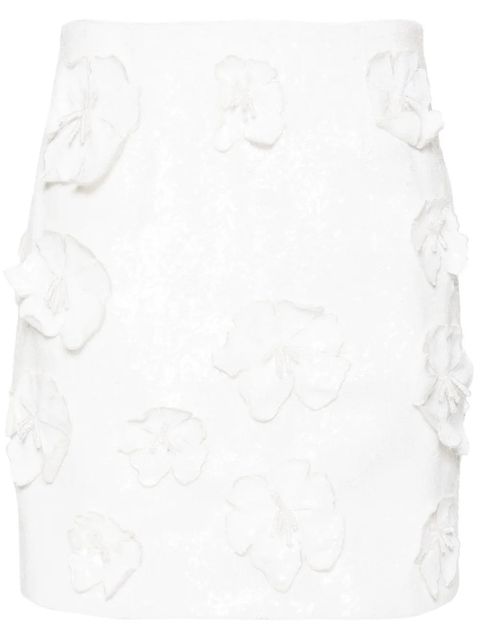 ROTATE BIRGER CHRISTENSEN sequinned mid-rise miniskirt - White - zdjęcie produktu nr 1