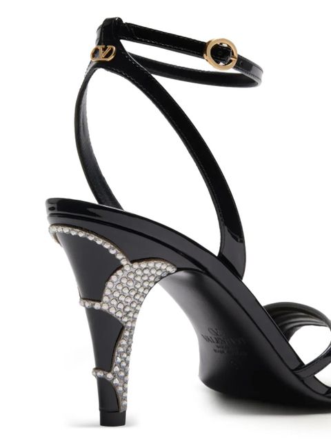 Valentino Garavani 85mm Ladycrush leather sandals - Black
