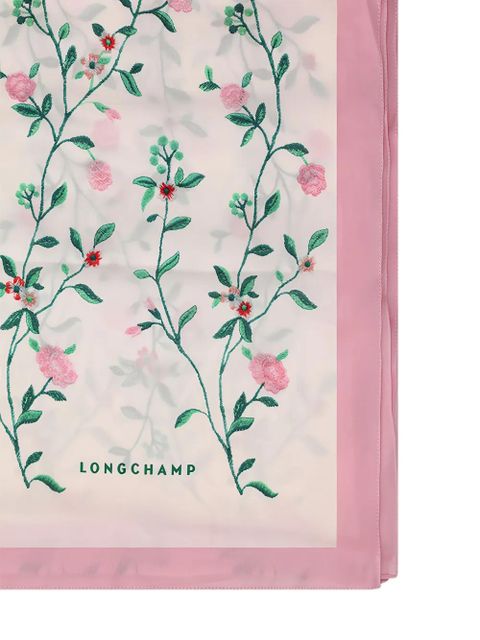 Longchamp floral-print scarf - Pink - zdjęcie produktu nr 2