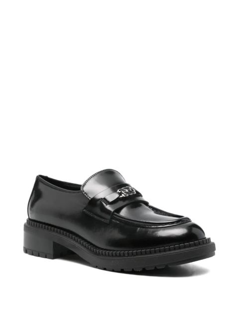Casadei metal detail loafers - Black