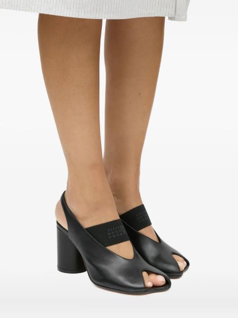 MM6 Maison Margiela open-toe slingback sandals - Black