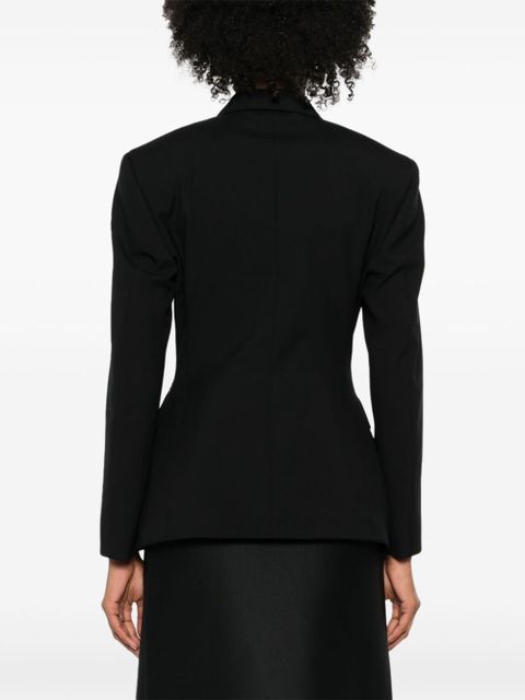 Balenciaga single-breasted wool blazer - Black