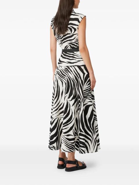 Max Mara zebra-print dress - White