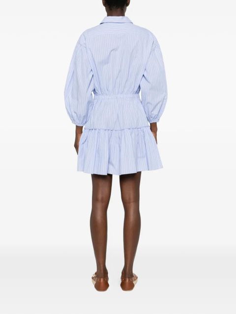 SANDRO striped-pattern mini dress - Blue