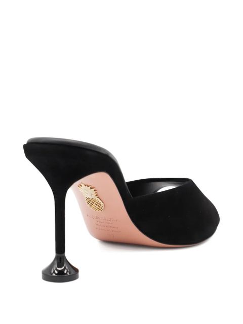 Aquazzura 85mm peep-toe heeled sandals - Black - zdjęcie produktu nr 2